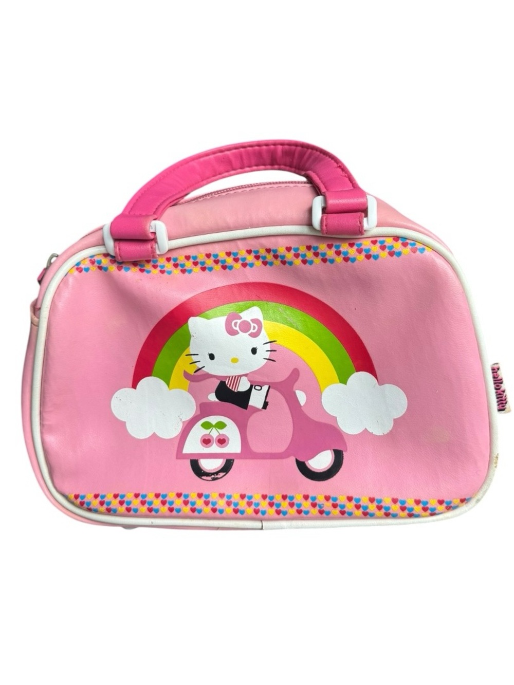 Rare 2004 hello kitty pink mini bowler bag purse